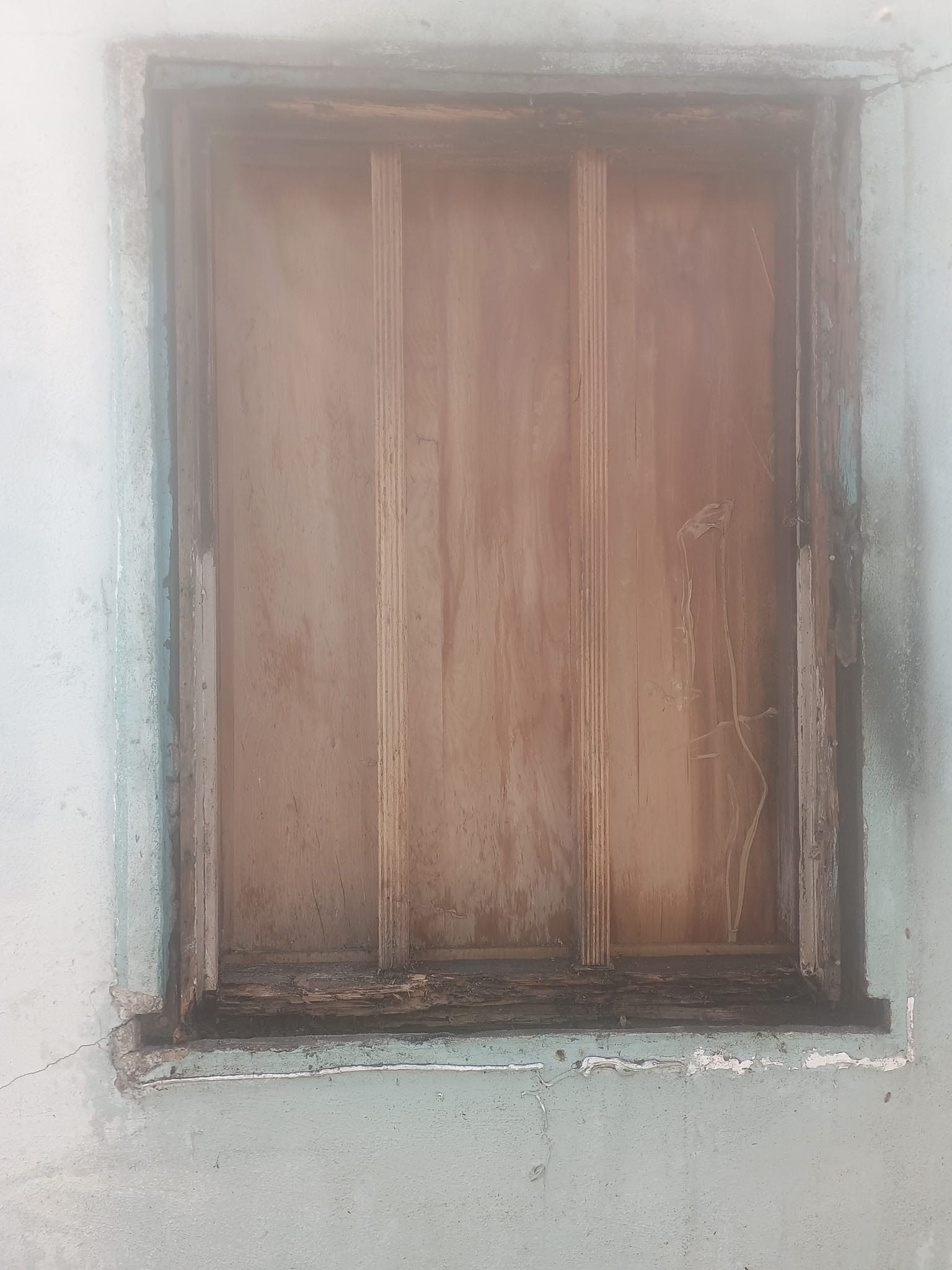 Stucco wall cavity cleaned after complete honeybee colony removal in Pasadena, showing all comb and bees successfully removed.