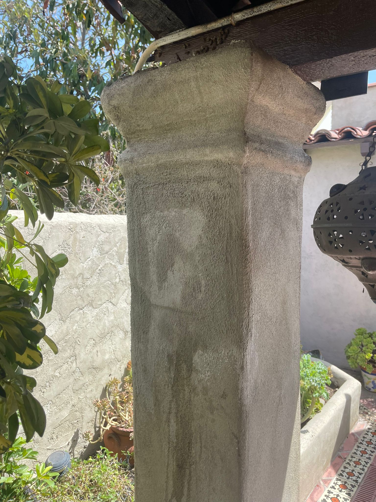 Repaired column after removal